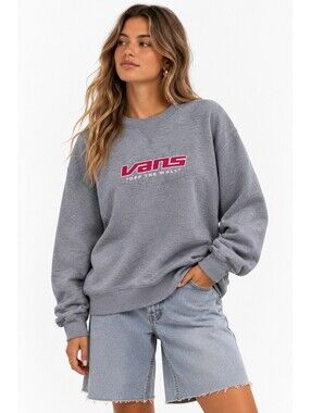 Vans Gray “Skate Off The Wall” Logo Crewneck Sweatshirt Size M